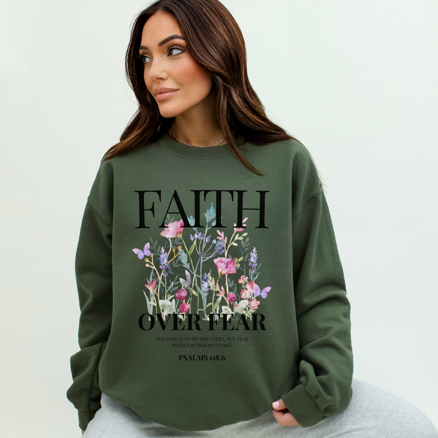 FAITH OVER FEAR UNISEX CREWNECK SWEATSHIRT