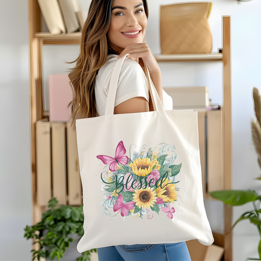 BLESSED CANVAS TOTE BAG