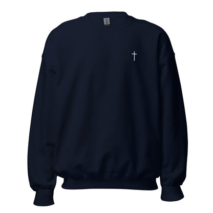 EMBROIDERED CROSS UNISEX SWEATSHIRT